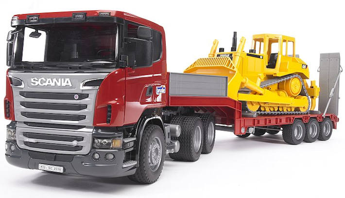 SCANIAトラック&CATブルドーザー セット ブルーダー