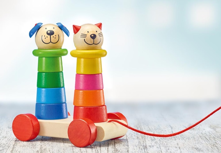 プルトーイ・フェリーノ 引っ張るおもちゃ cat ねこ　Filino, Nachziehtiere pull-along + stacking toy selecta